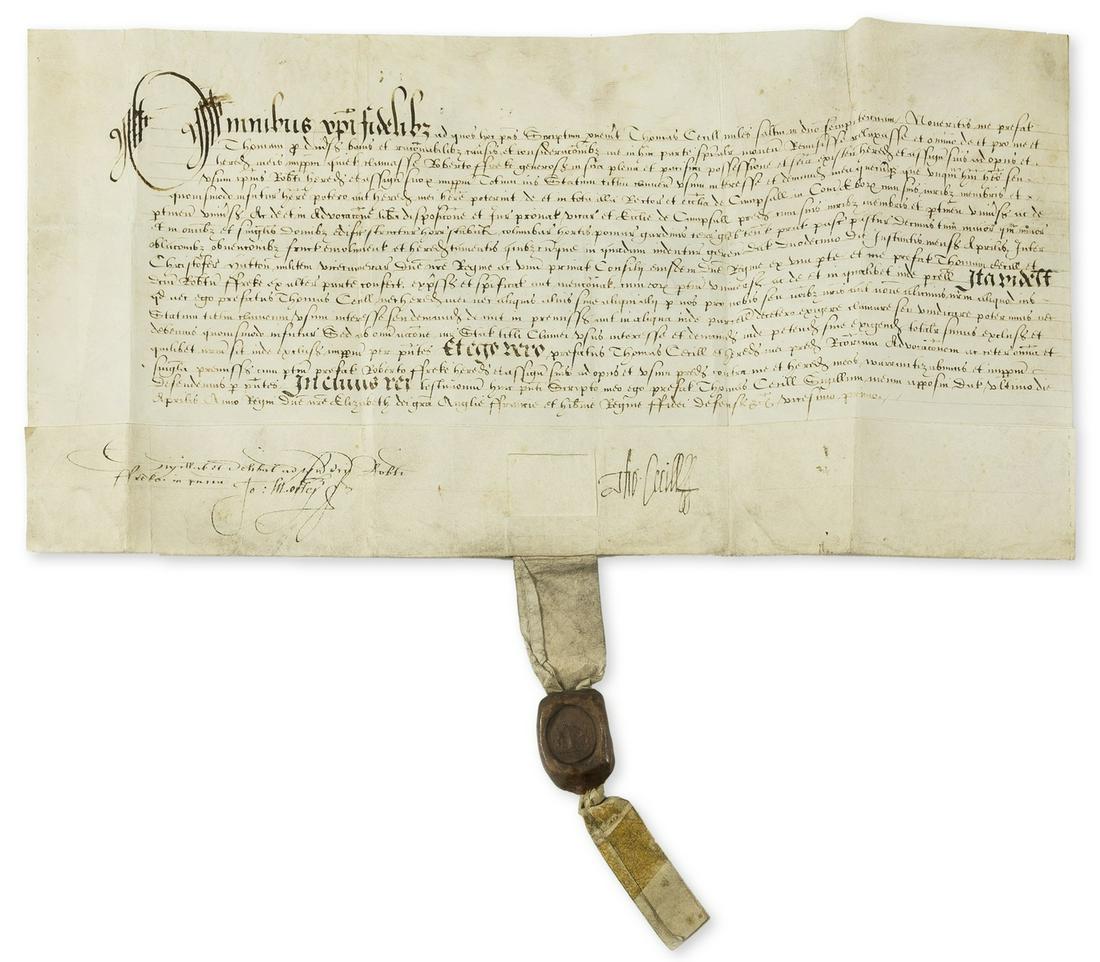 Elizabeth I's Lord Chancellor.- Hatton (Sir Christopher) & Cecil (Thomas, first Earl of Exeter, (1 of 1)