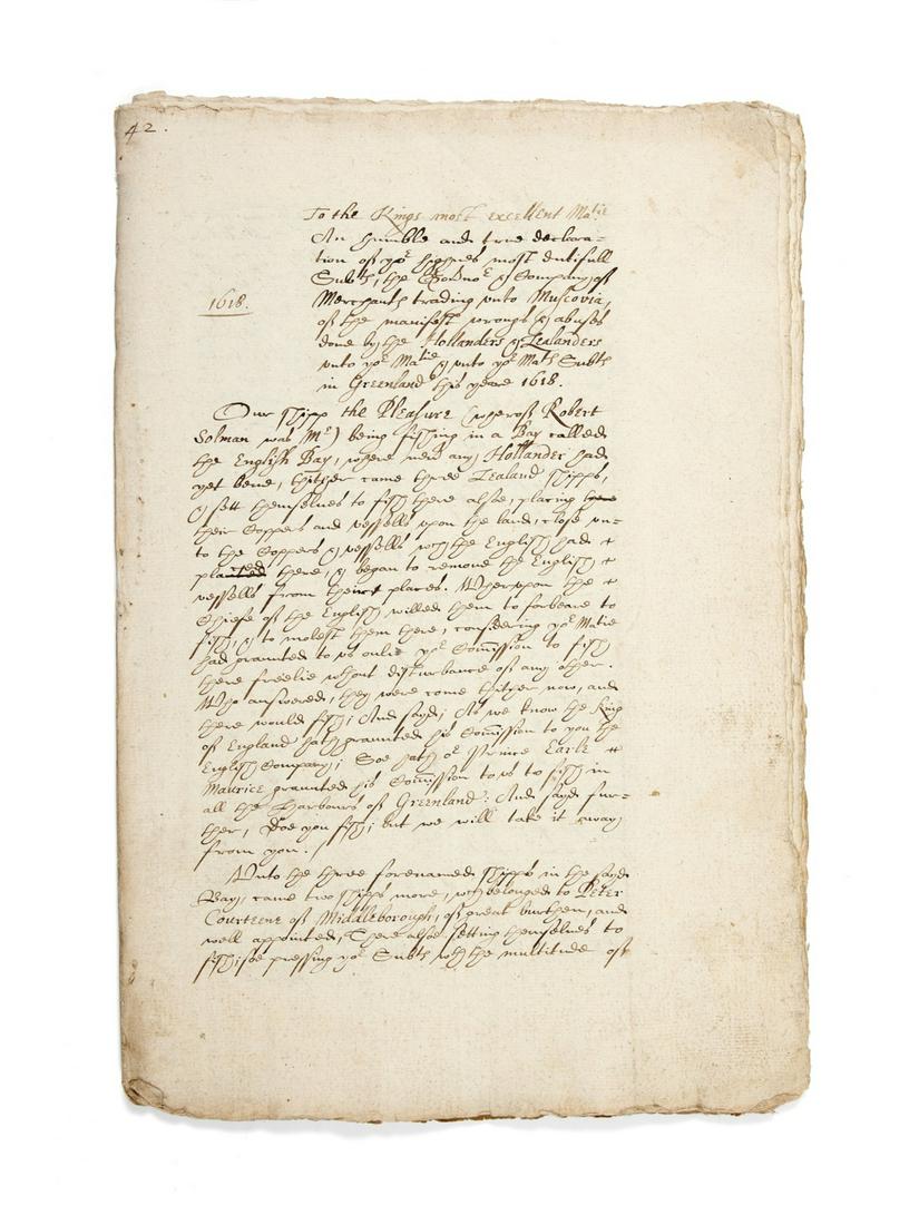 Muscovy Company.- An humble and true declaration of... the Govnor & Company of Merchants trading (1 of 1)