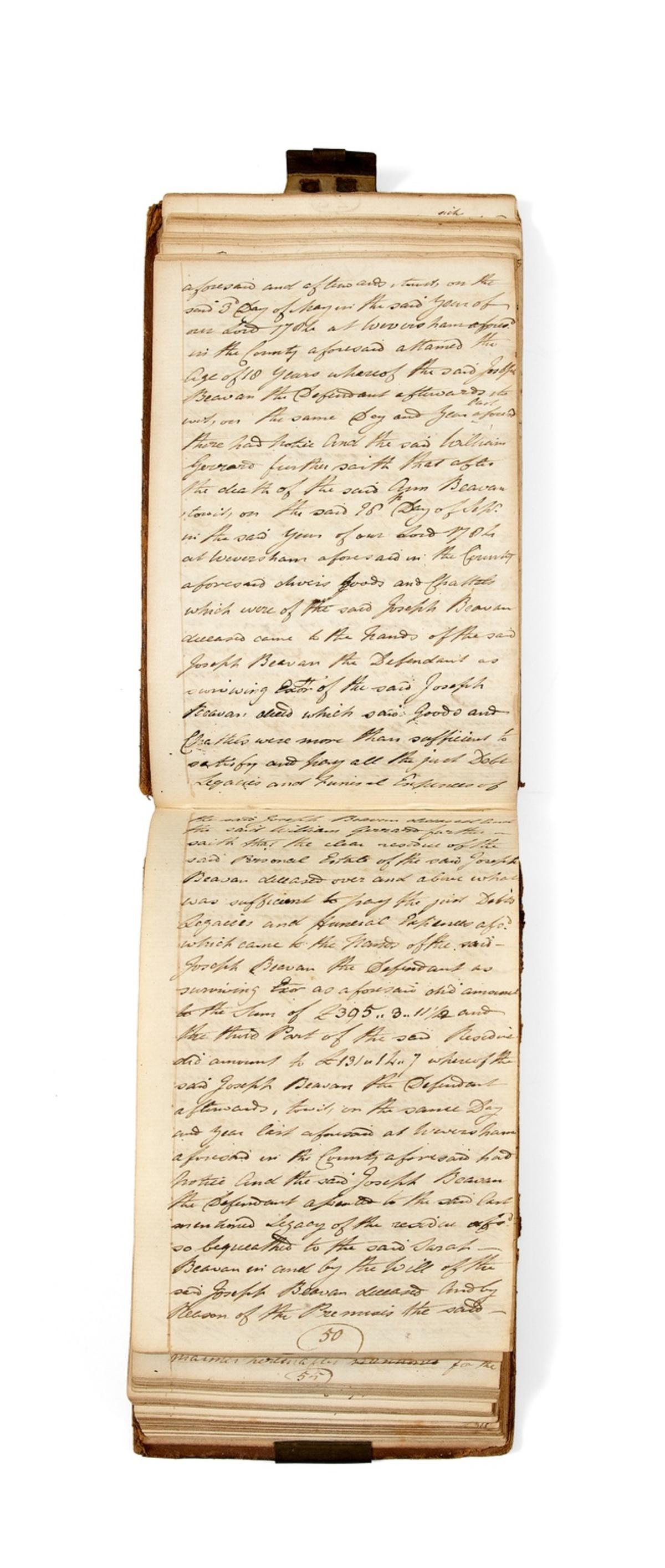 Law.- Bodle (Robert) Special Pleadings, manuscript notebook, original roan, 1788. (1 of 1)
