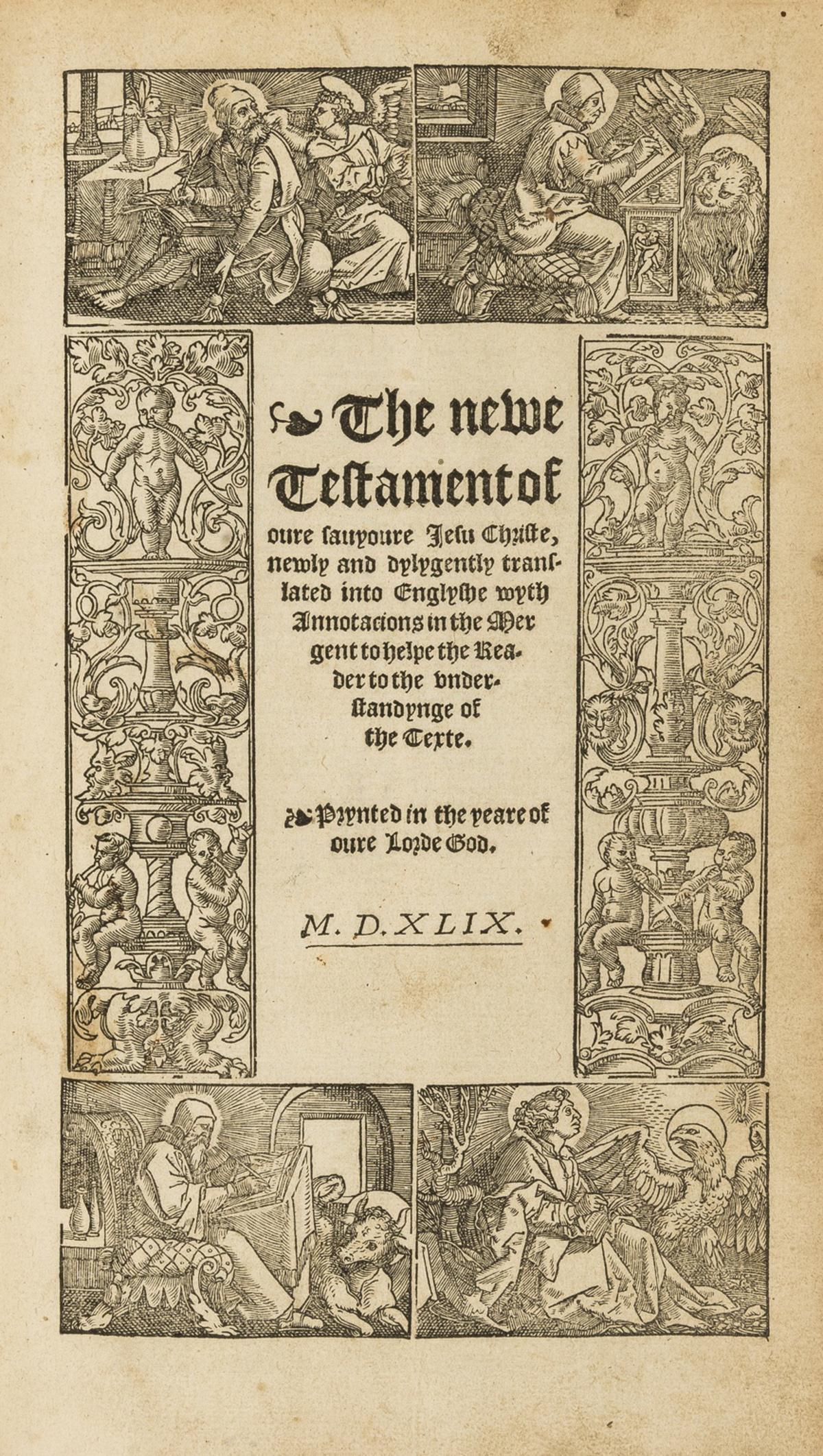 Bible (English) The Byble, that is to say all the Holy Scripture: In whych are contayned the Olde (1 of 1)