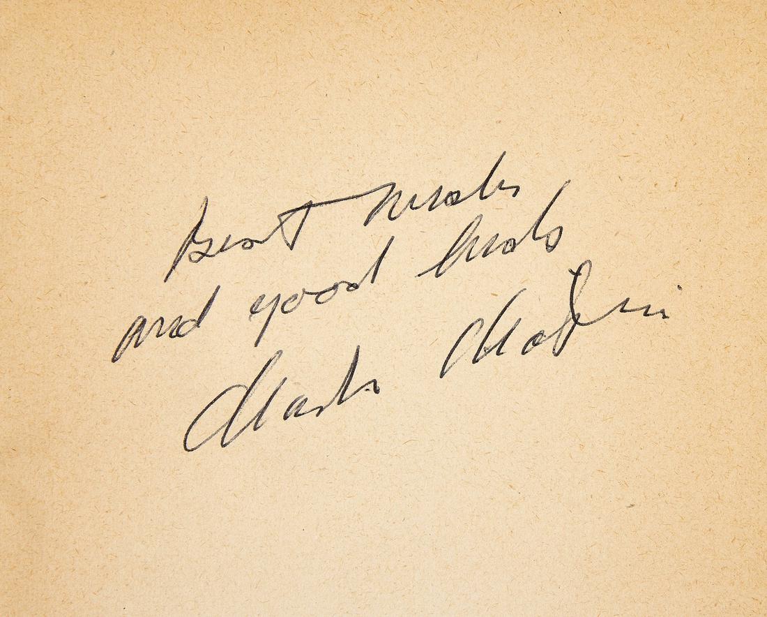 Chaplin (Charles).- Grenier (Roger) Limelight (Les Feux de la Rampe), twelfth impression, signed (1 of 1)