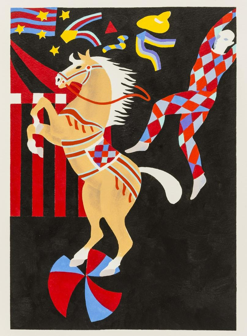 Shanty Bay Press.- Circus: The Artist as Saltimbanque, one of 60 copies, pochoir plates, Ontario, (1 of 1)