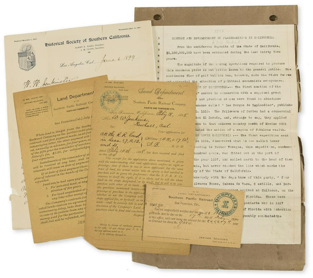 Mining.- California Gold Rush.- Jenkins (William W.) History and Development of Placer-Mining in (1 of 1)