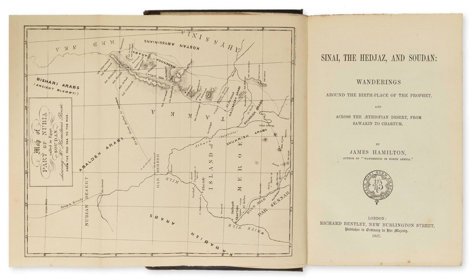 Middle East.- Hamilton (James) Sinai, the Hedjaz, and Soudan: Wanderings around the Birth-Place of (1 of 1)