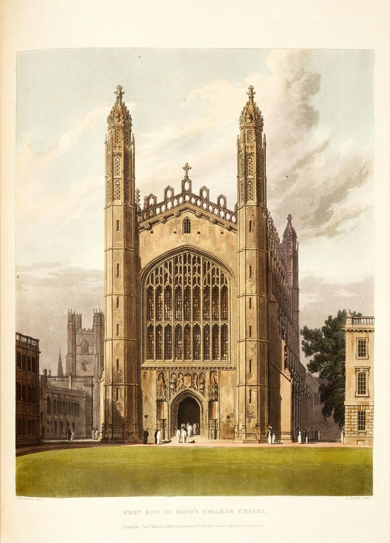 Cambridge.- Ackermann (Rudolph, publisher) A History of the University of Cambridge, 2 vol., first (1 of 1)