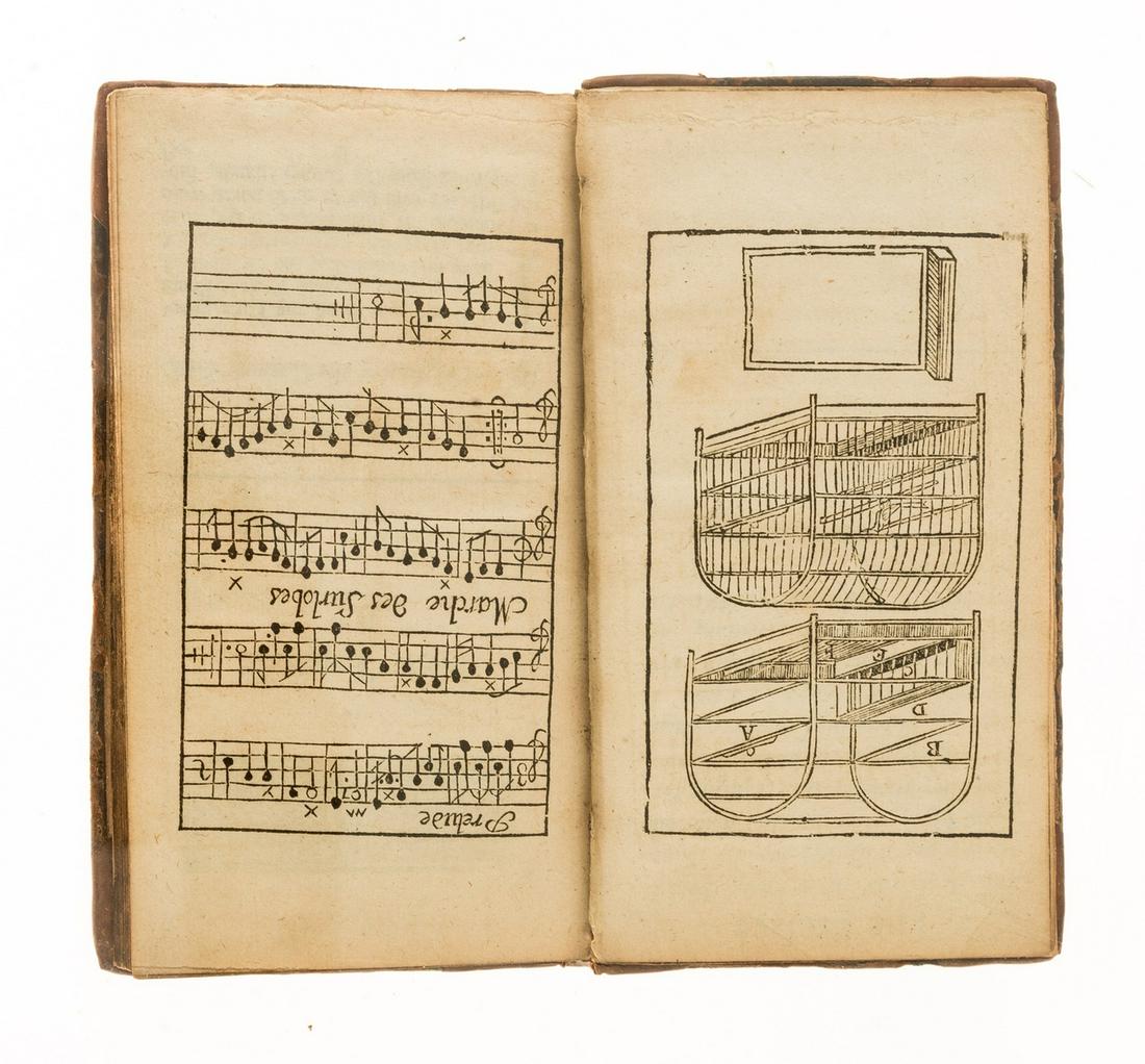 Songbirds.- Hervieux de Chanteloup (J.C.) A New Treatise of Canary-Birds. Containing the manner of: Songbirds.- Hervieux de Chanteloup (J.C.) A New Treatise of Canary-Birds. Containing the manner of Breeding and Coupling them..., first English edition, 2 woodcut plates (one of cages, the other music