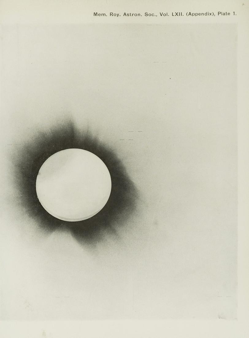 General theory of relativity.- Dyson (Sir Frank Watson), Arthur Stanley Eddington and C. Davidson. A (1 of 1)