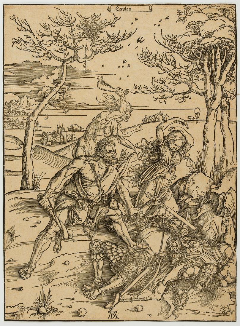Albrecht Dürer (1471-1528)   Hercules conquering Cacus (Hercules conquering the Molionide (1 of 1)