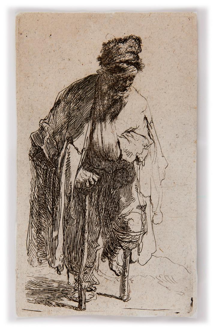 ** Rembrandt van Rijn (1606-1669)  Beggar with a wooden leg (1 of 2)