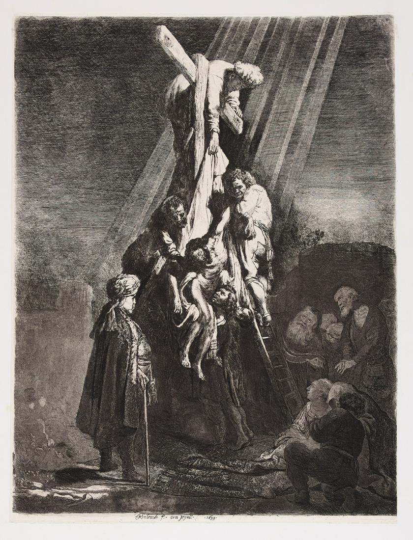 ** Rembrandt van Rijn (1606-1669)  The Descent from the Cross: Second Plate (1 of 1)