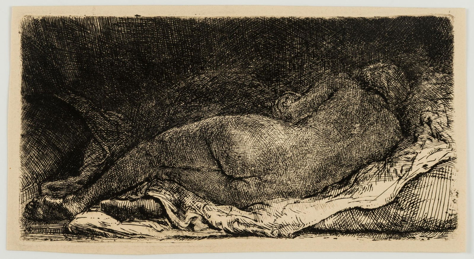 Rembrandt van Rijn (1606-1669)  La Négresse Couchée [Nude woman lying down] (1 of 2)