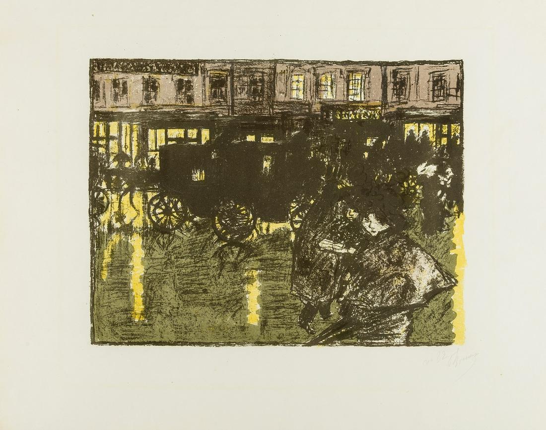 Pierre Bonnard (1867-1947)  Rue le soir sous la pluie, from Quelques Aspects de la Vie de Paris (1 of 1)