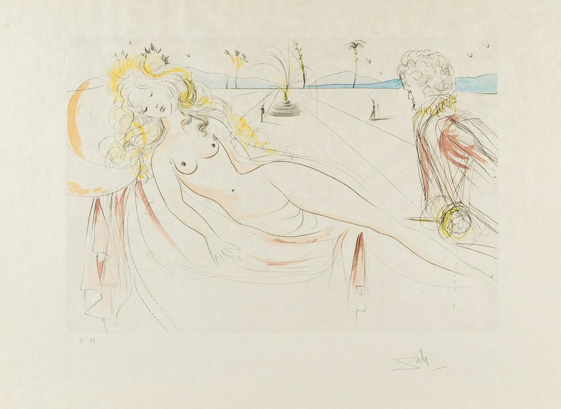 δ Salvador Dalí (1904-1989)  Vénus au Joueur d'Orgue, from Hommage à Albrecht (1 of 1)