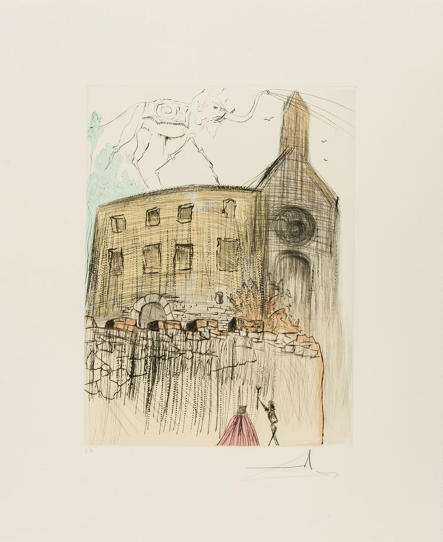 δ Salvador Dalí (1904-1989)  Le chateau de Gala, from After 50 years of surrealism (Field (1 of 1)