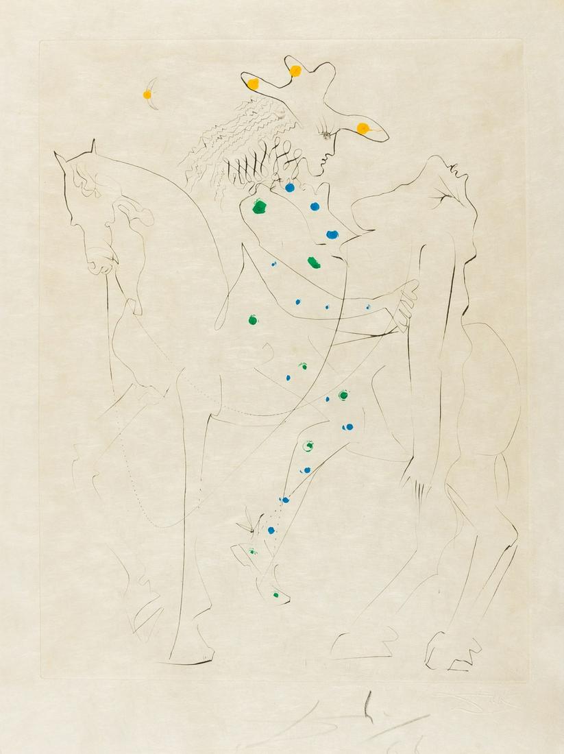 δ Salvador Dalí (1904-1989)  Le Cheval de Picasso, from Petits nus Ronsard (not in Field; (1 of 1)