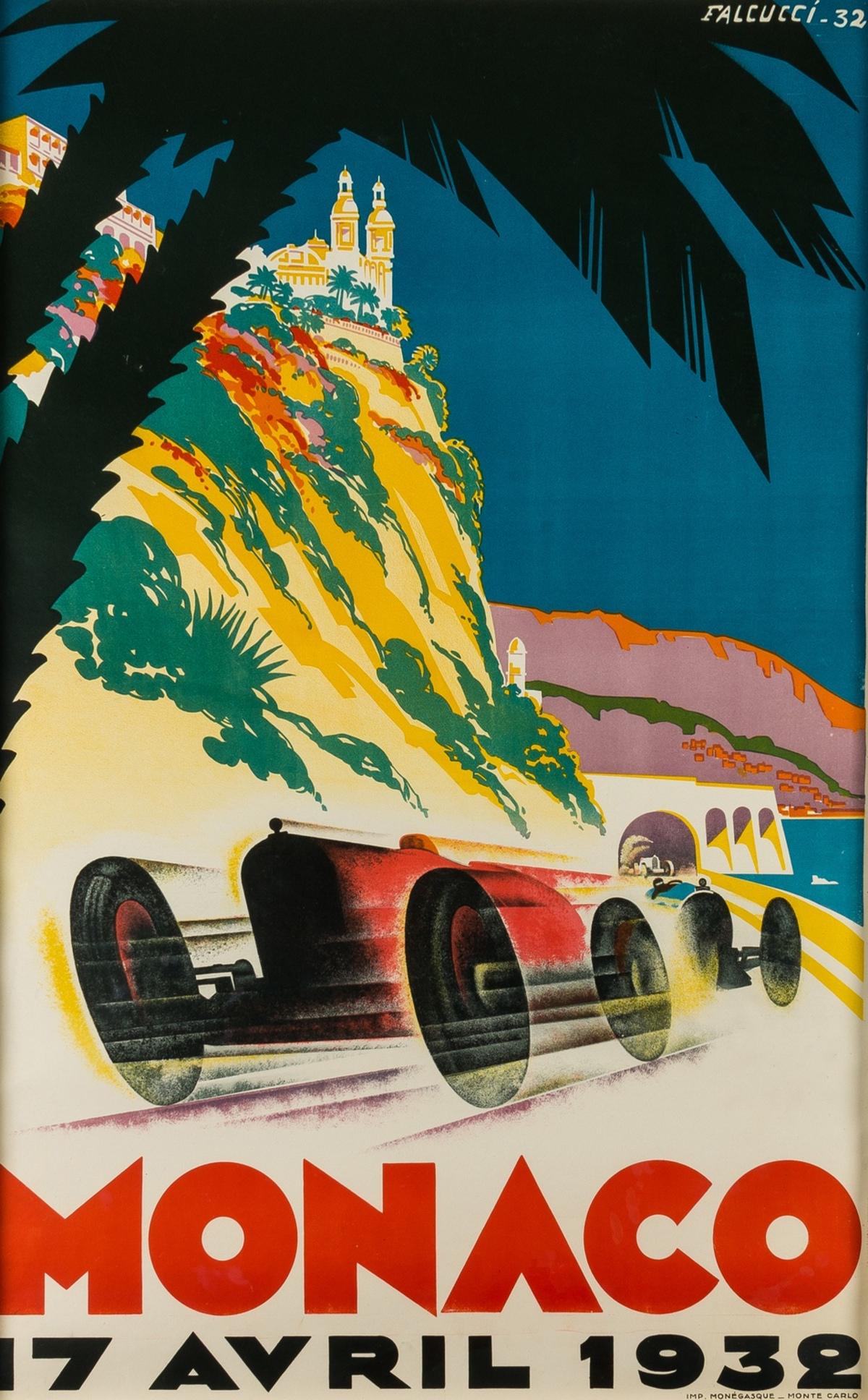 δ Robert Falcucci (1900-1989)  Monaco Grand Prix, 17 Avril 1932 (1 of 1)