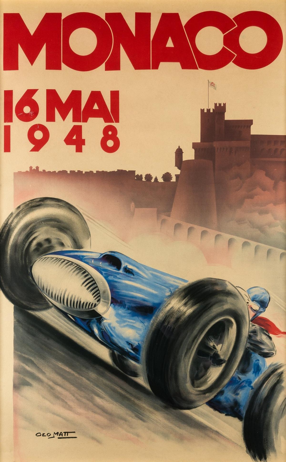 δ Geo Ham (Georges Hamel) (1900-1972)  Monaco Grand Prix, 16 Mai 1948 (1 of 1)