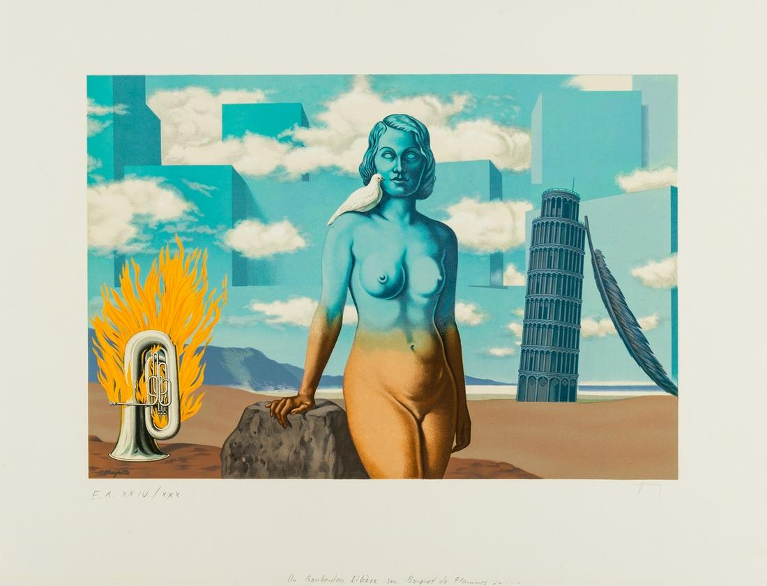 δ René Magritte (1898-1967) after.   Le Domaine Enchanté VI, from Les Enfants (1 of 1)
