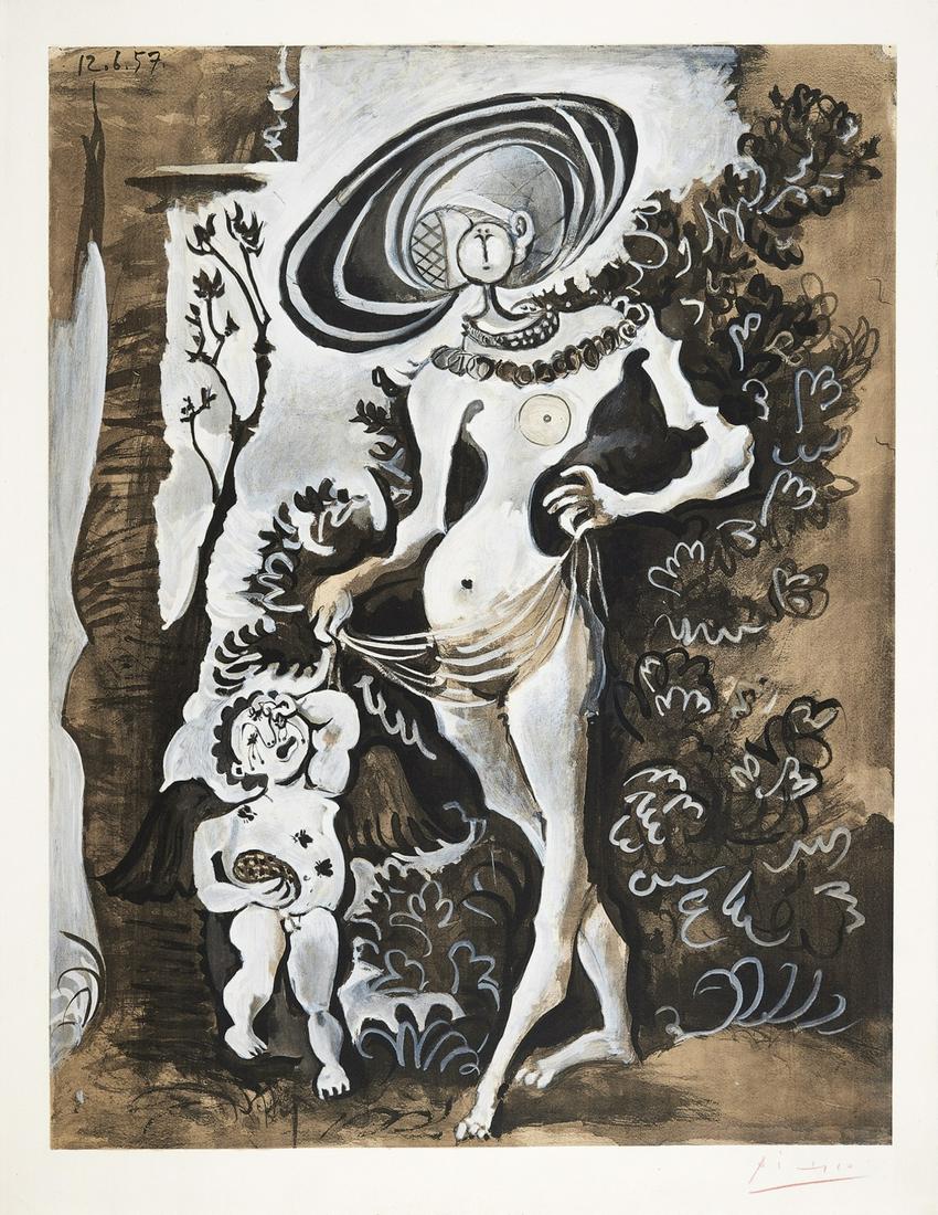 ** δ Pablo Picasso (1881-1973) after.  Venus et l'amour voleur de miel (d'après Lucas (1 of 1)