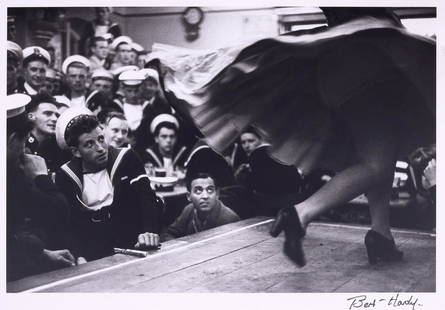 δ Bert Hardy (1913-1955) Gibraltar, The Combined Fleets Ashore: δ Bert Hardy (1913-1955)Gibraltar, The Combined Fleets AshoreGelatin silver print, 1954, signed in black felt tip pen, with the photographer's copyright stamp verso, with full margins, sheet 302