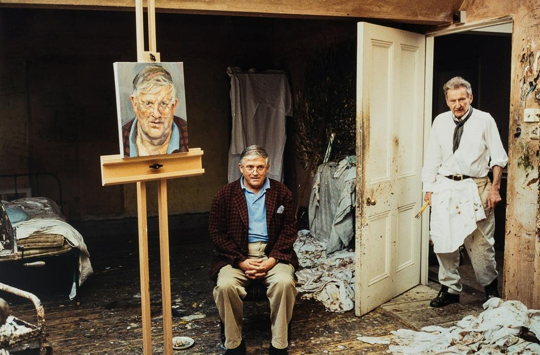δ David Dawson (b. 1960)  Lucian Freud Painting David Hockney (1 of 1)