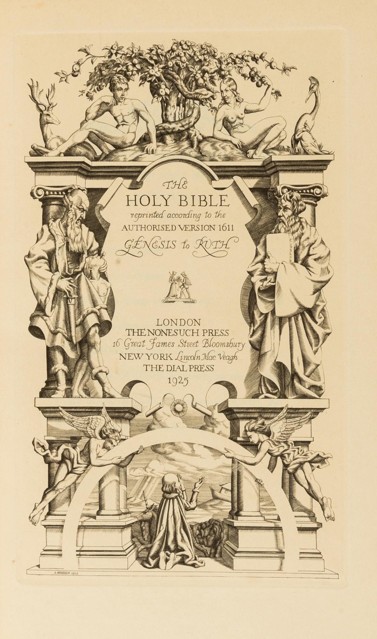 Nonesuch Press.- Holy Bible (The), 5 vol., 1924-27. (1 of 1)