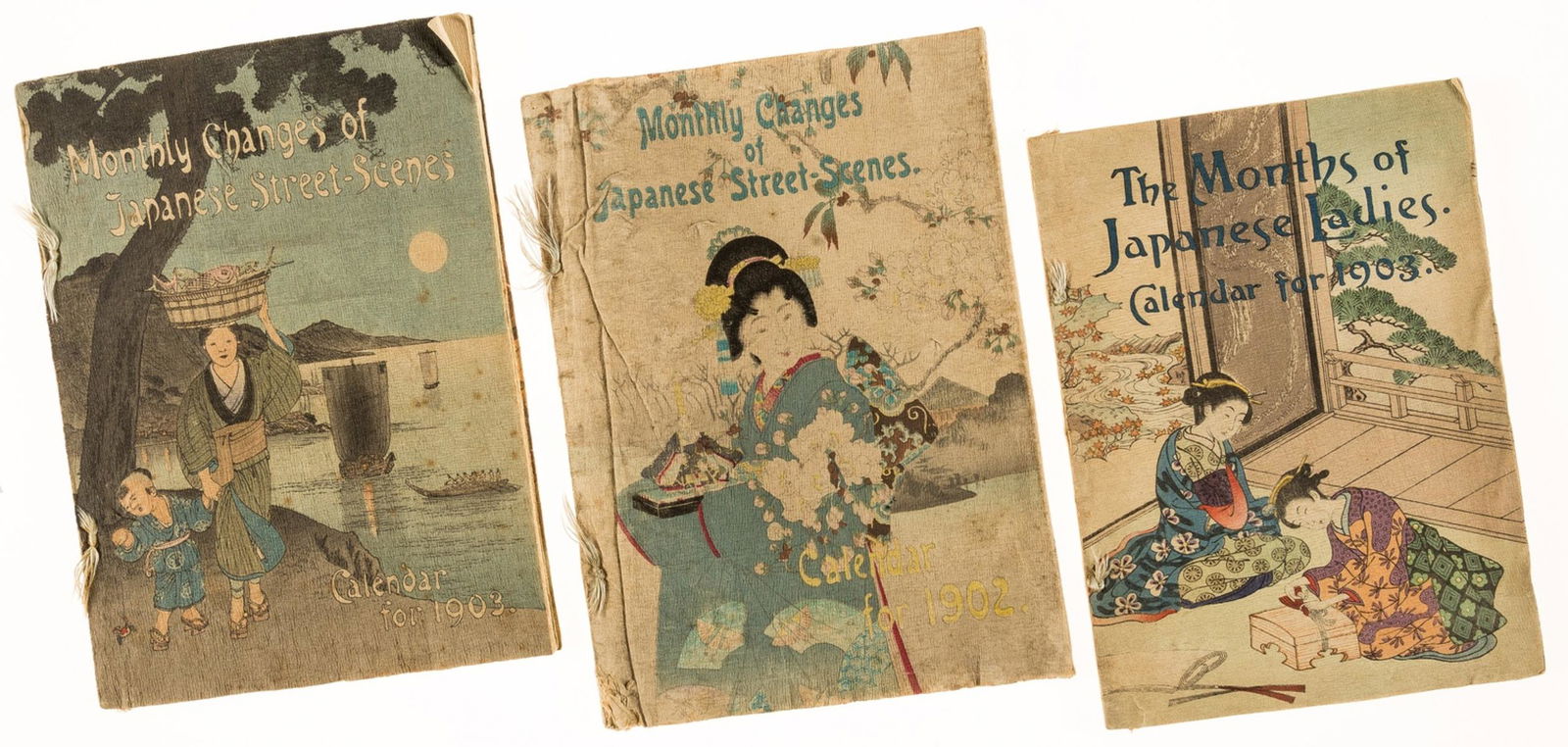 Hasegawa (Takejiro).- , Monthly Changes of Japanese Street-Scenes. Calendar for 1902, Tokyo, (1 of 1)