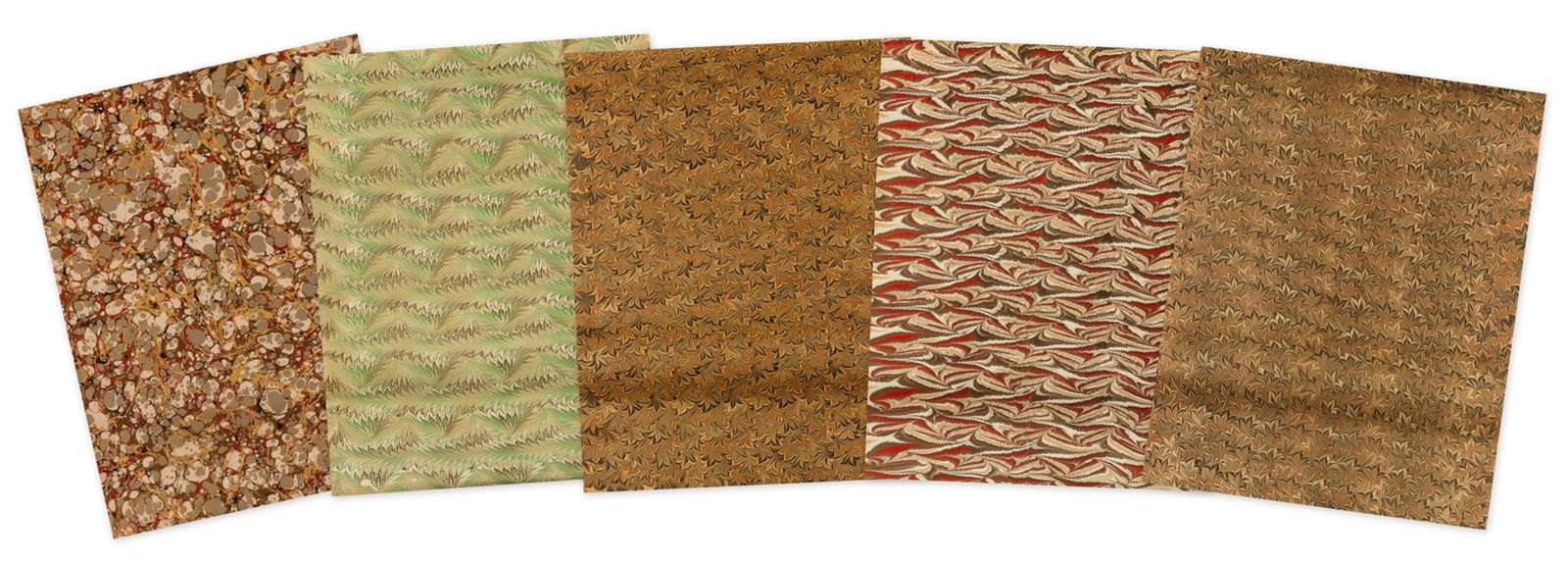 Bookbinding.- Golden Cockerel Press.- c.20 sheets of marbled bookbinding paper, from the Golden (1 of 1)