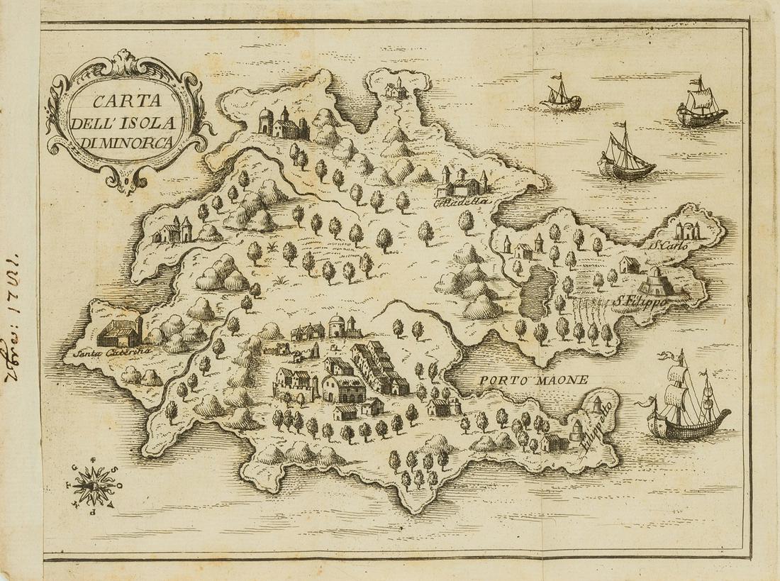 Menorca.- F. B. (A. A.) Istoria Dell' Isola di Minorica La Piu Piccola Fra le Baleari, engraved (1 of 1)