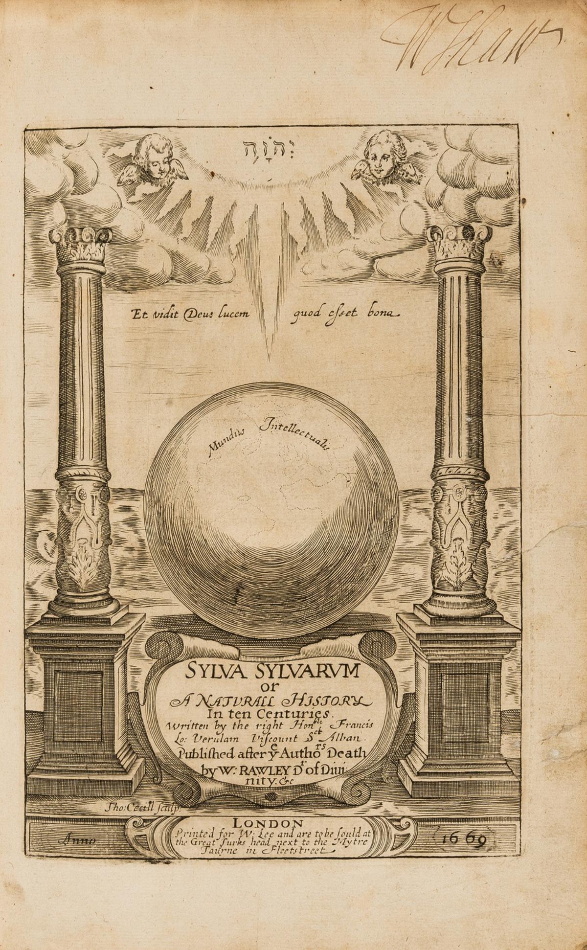 Bacon (Sir Francis) Sylva Sylvarum, ninth edition, Printed by J. R. for William Lee, 1670. (1 of 1)