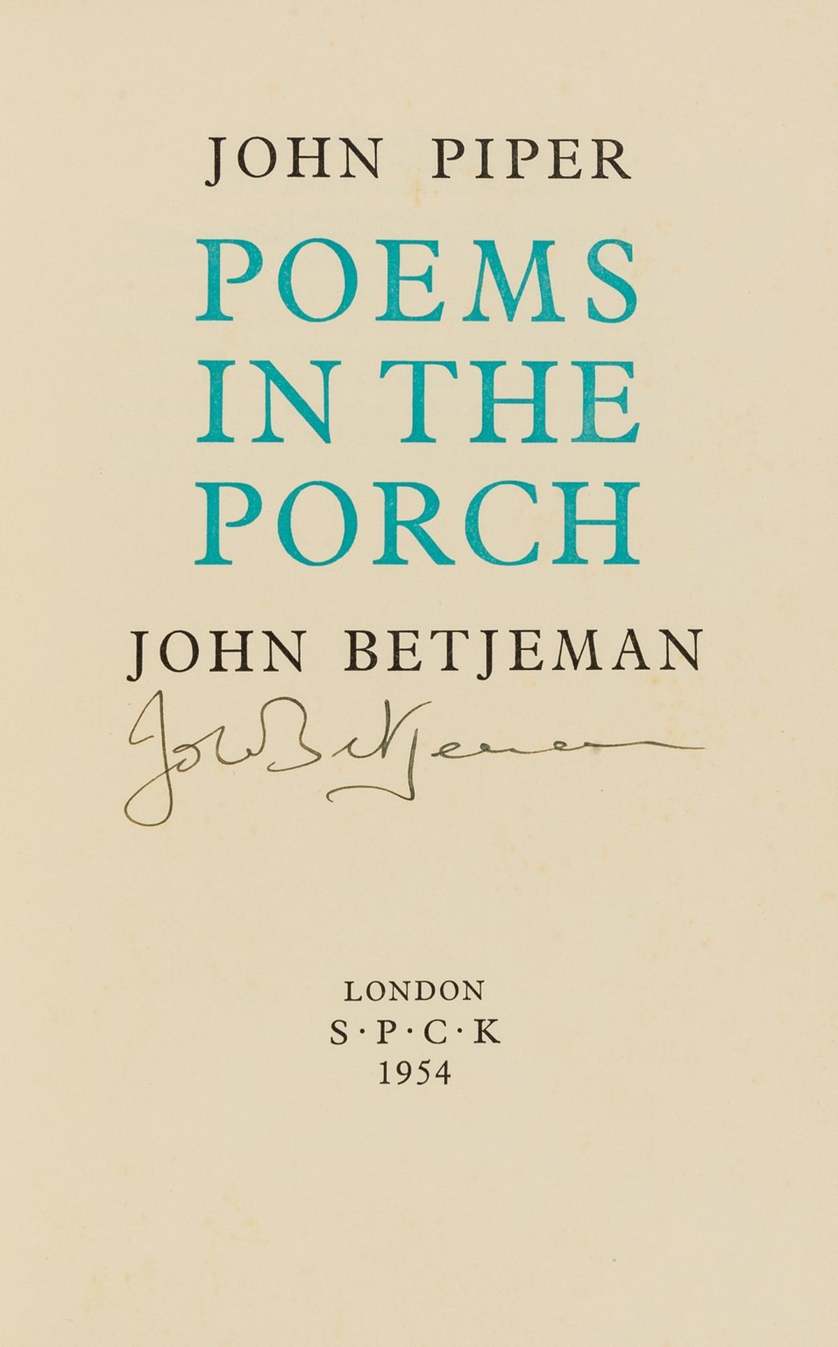 Betjeman (John) Ghastly Good Taste, number 17 of 200 signed by author, 1933; and others similar (5). (1 of 1)