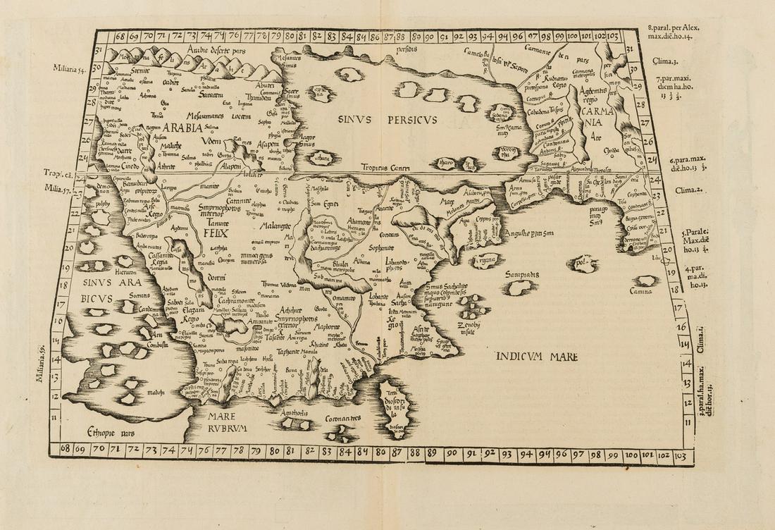 Middle East.- Waldseemüller (Martin) Tabula VI Asiae, woodcut, [c. 1535] (1 of 1)