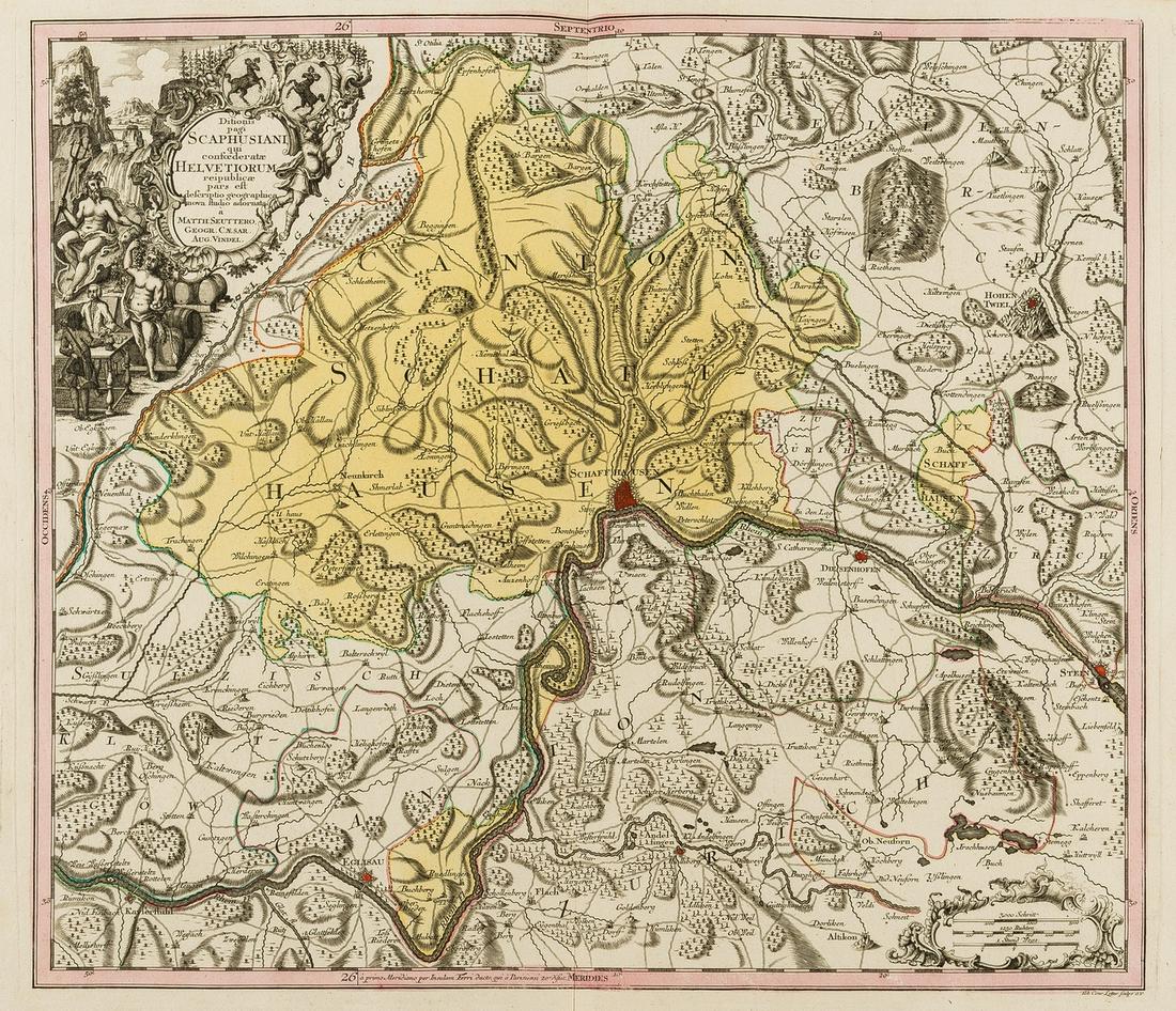 Switzerland.- Seutter (Matthäus) Ditionis pagi Scaphusiani qui confoederatae Helvetiorum (1 of 1)