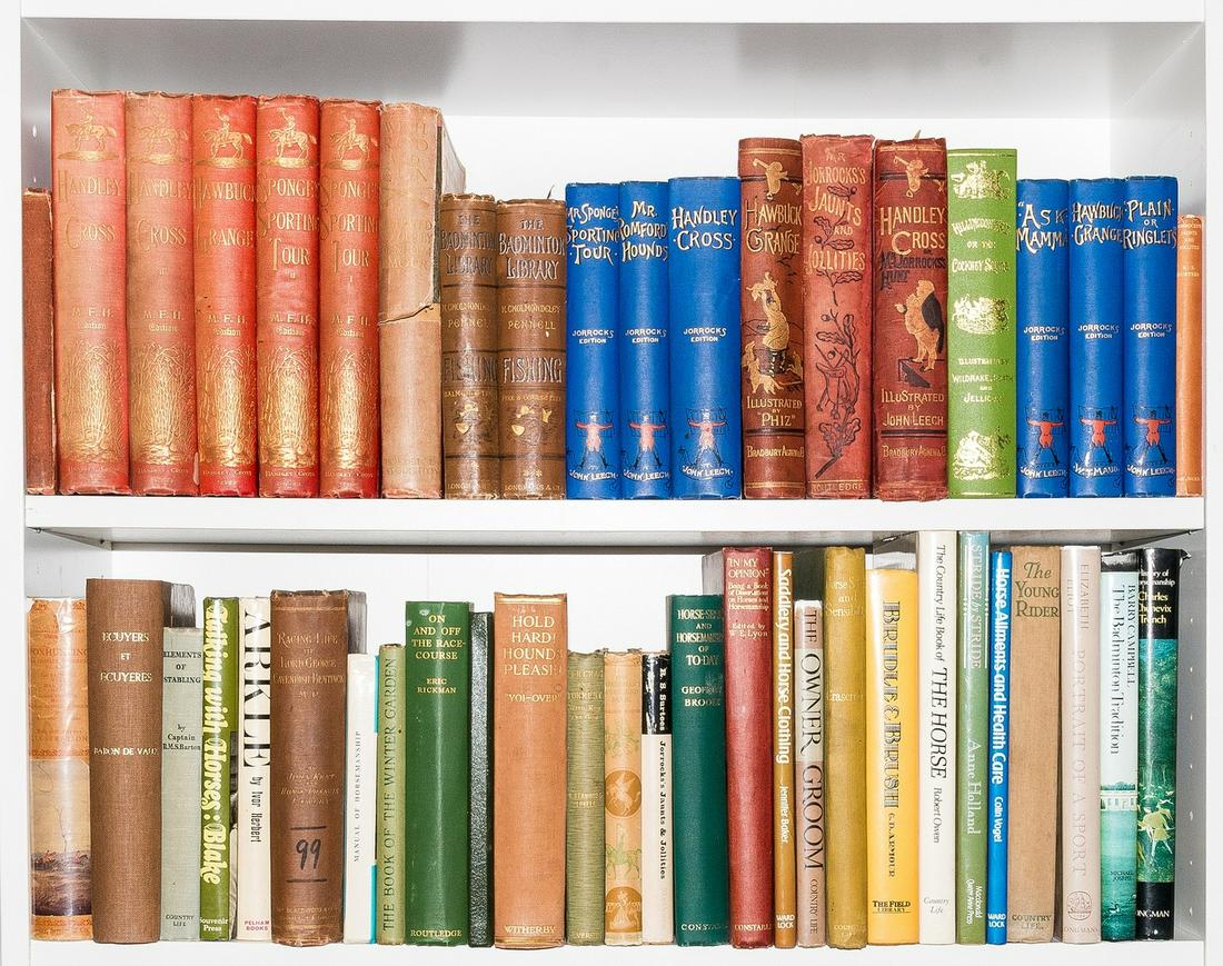 [Surtees (Robert Smith)] Handley Cross, 2 vol., 1899; and others sporting (c.55): NO RESERVE [Surtees (Robert Smith)] Handley Cross, 2 vol., 1899; Hawbruck Grange, 1900, plates and illustrations, original cloth, bumping to corners and extremities, a little rubbed St Quintin (Colone