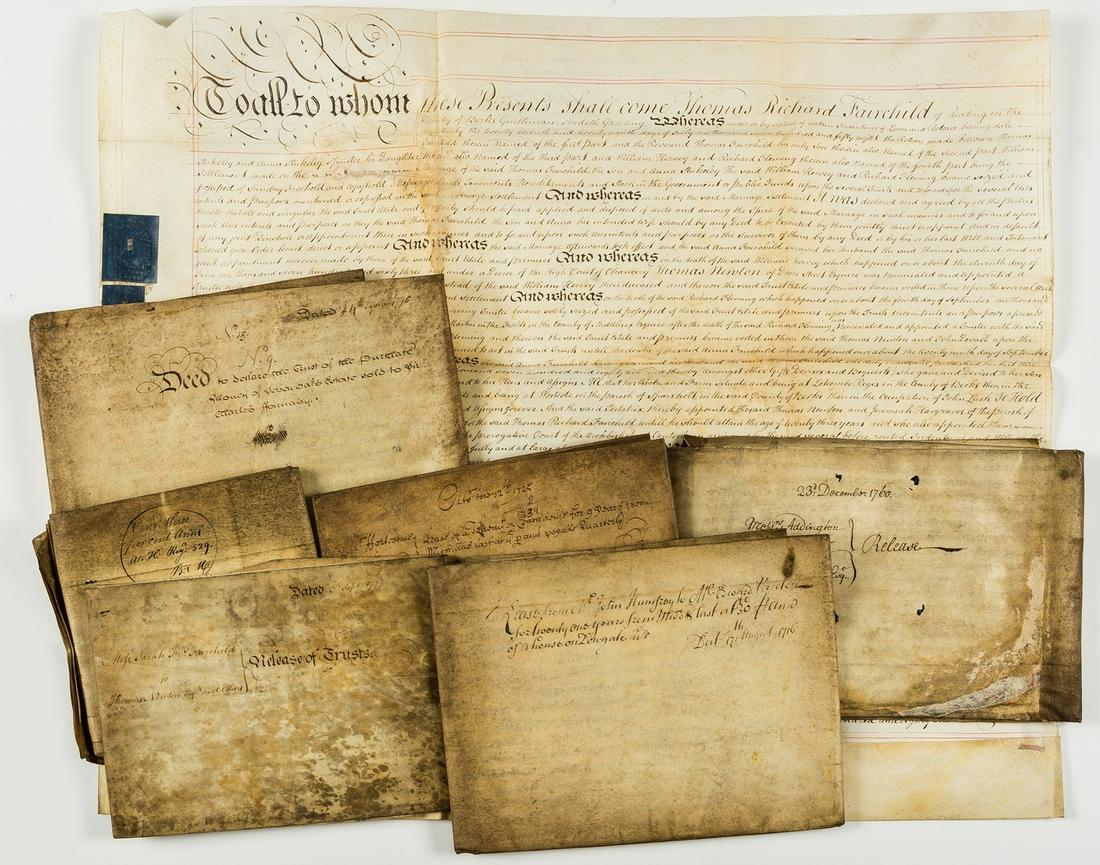 Indentures.- Collection of indentures and legal documents relating to Thomas Newton and Rev Thomas (1 of 1)