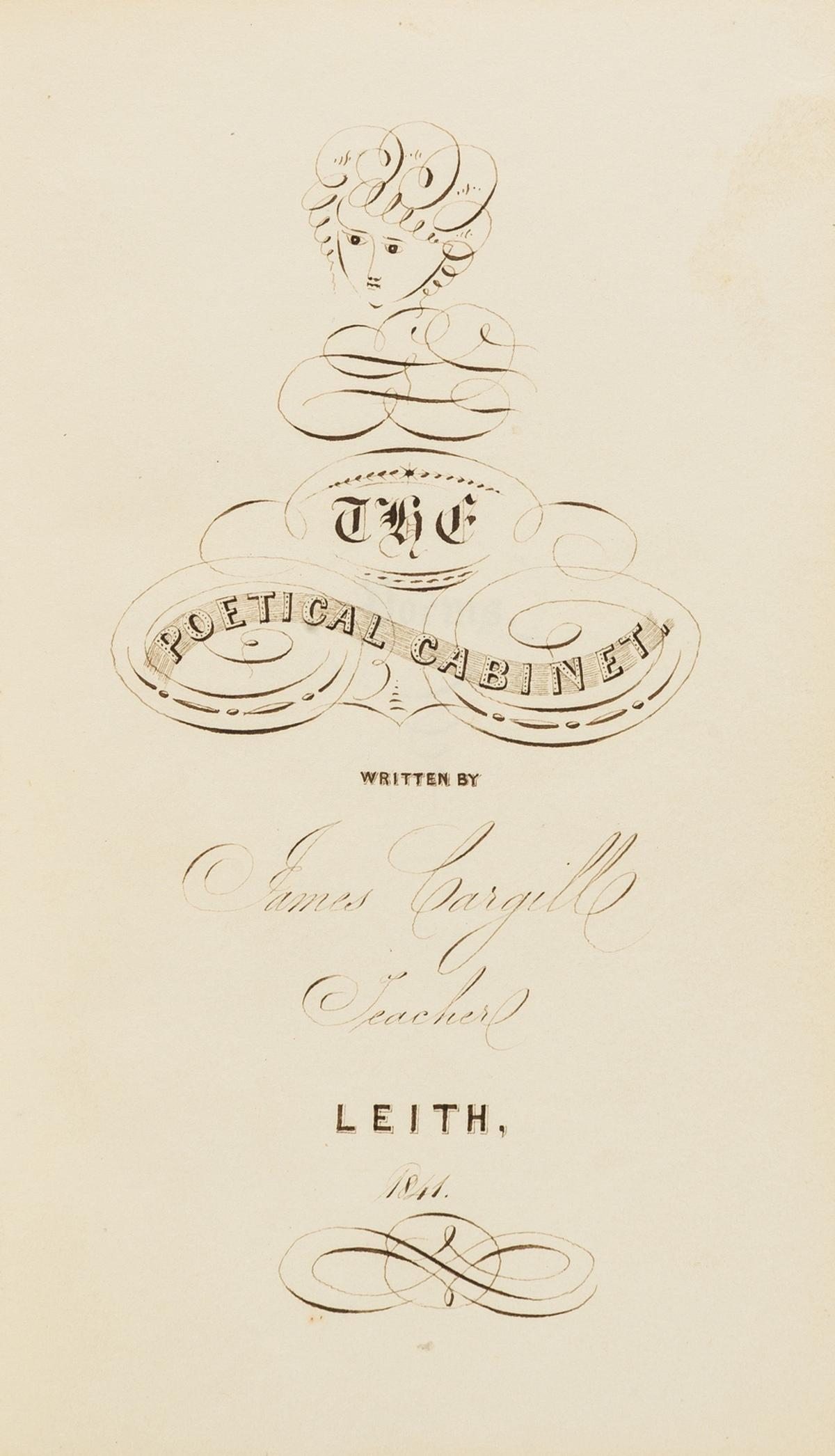 Poetry.- Cargill (James) The Poetical Cabinet, manuscript, in a fine calligraphic hand, with (1 of 1)