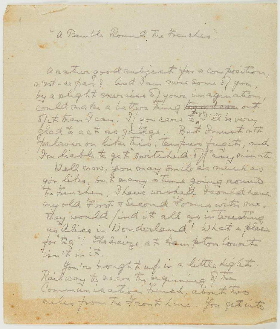 First World War.- Rutherford (William McConnell, 2nd Lt., East Yorkshire Regiment, 1881-1918) A (1 of 1)