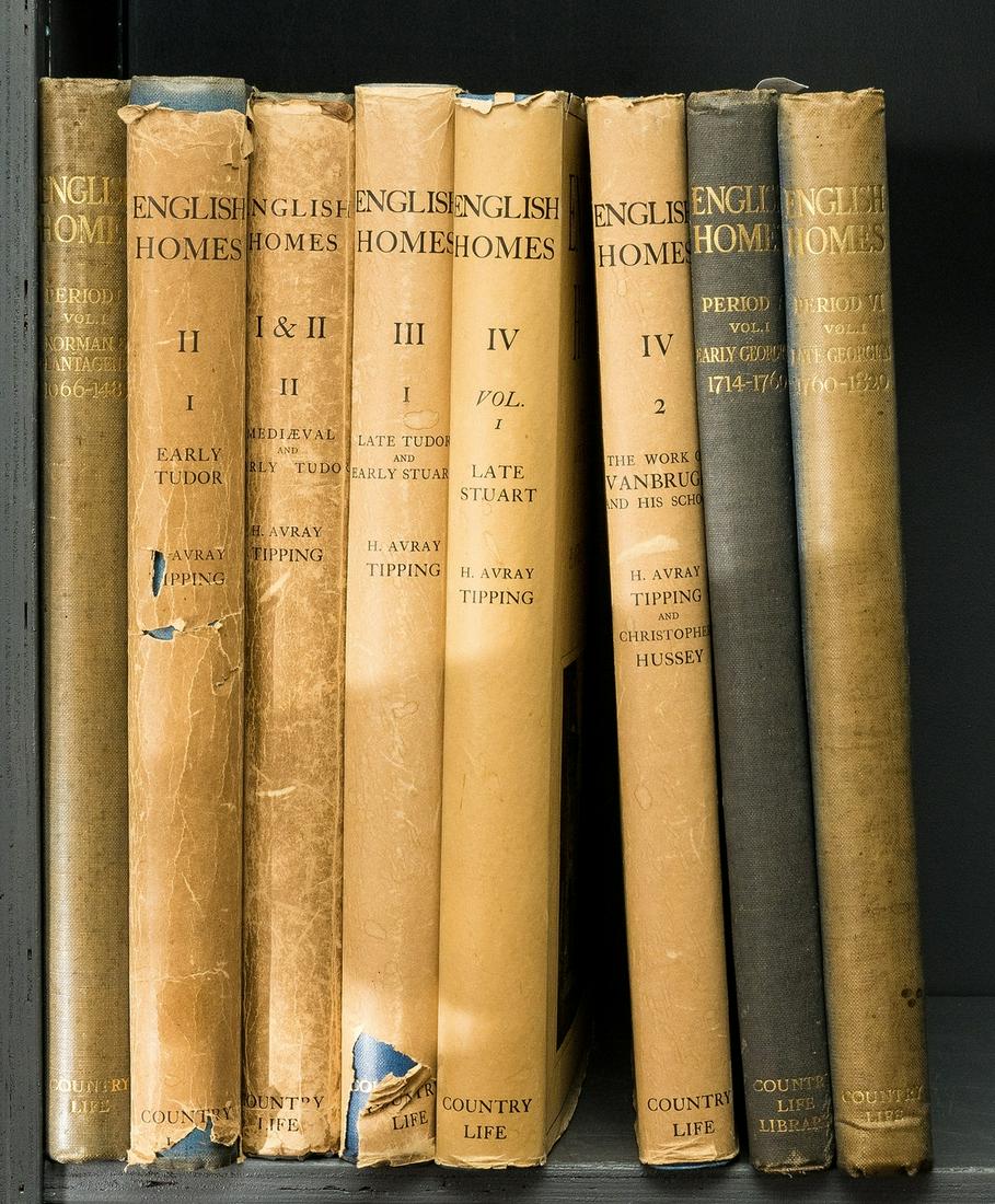 Tipping (H. Avray) English Homes, 8 vol. only (of 9), lacking 'Period III vol. II', 1921-26. (1 of 1)
