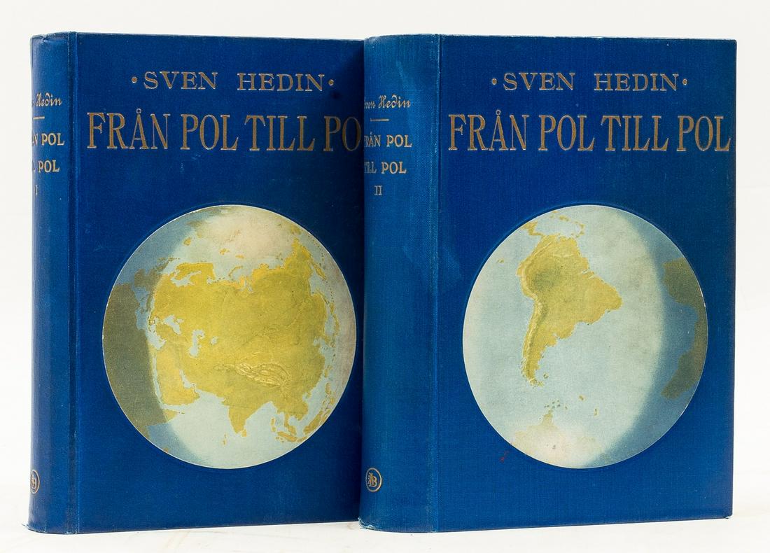 Asia.- Hedin (Sven) Fran Pol Till Pol, 2 vol., first edition, signed presentation inscription from (1 of 1)