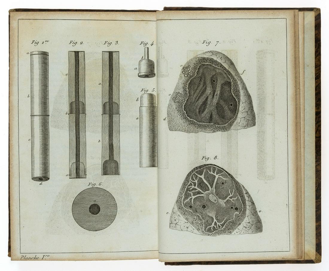 Pulmonary.- [Auenbrugger (Leopold)].- Rozier de la Chassagne (M. de) Manuel des Pulmoniques...,: Pulmonary.- [Auenbrugger (Leopold)].- Rozier de la Chassagne (M. de) Manuel des Pulmoniques, ou Traité Complet des Maladies de la Poitrine, first edition in French, contemporary mottled calf, spi
