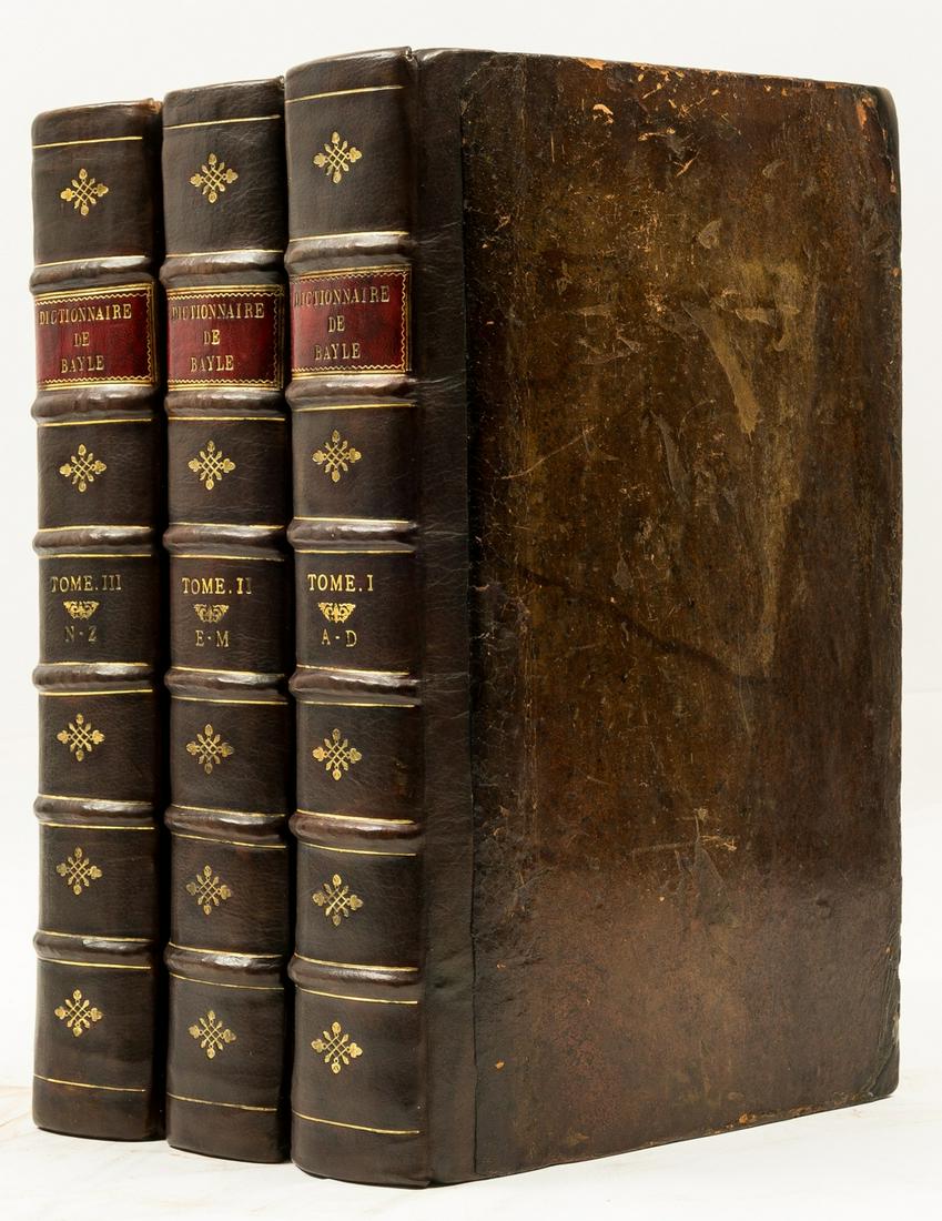 Bayle (Pierre) Dictionaire Historique et Critique, 3 vol., second edition, Rotterdam, 1702. (1 of 1)