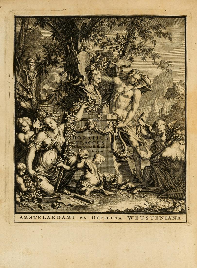 Horatius Flaccus (Quintus) [Opera] ex recensione et cum notis..., edited by Richard Bentley, (1 of 2)