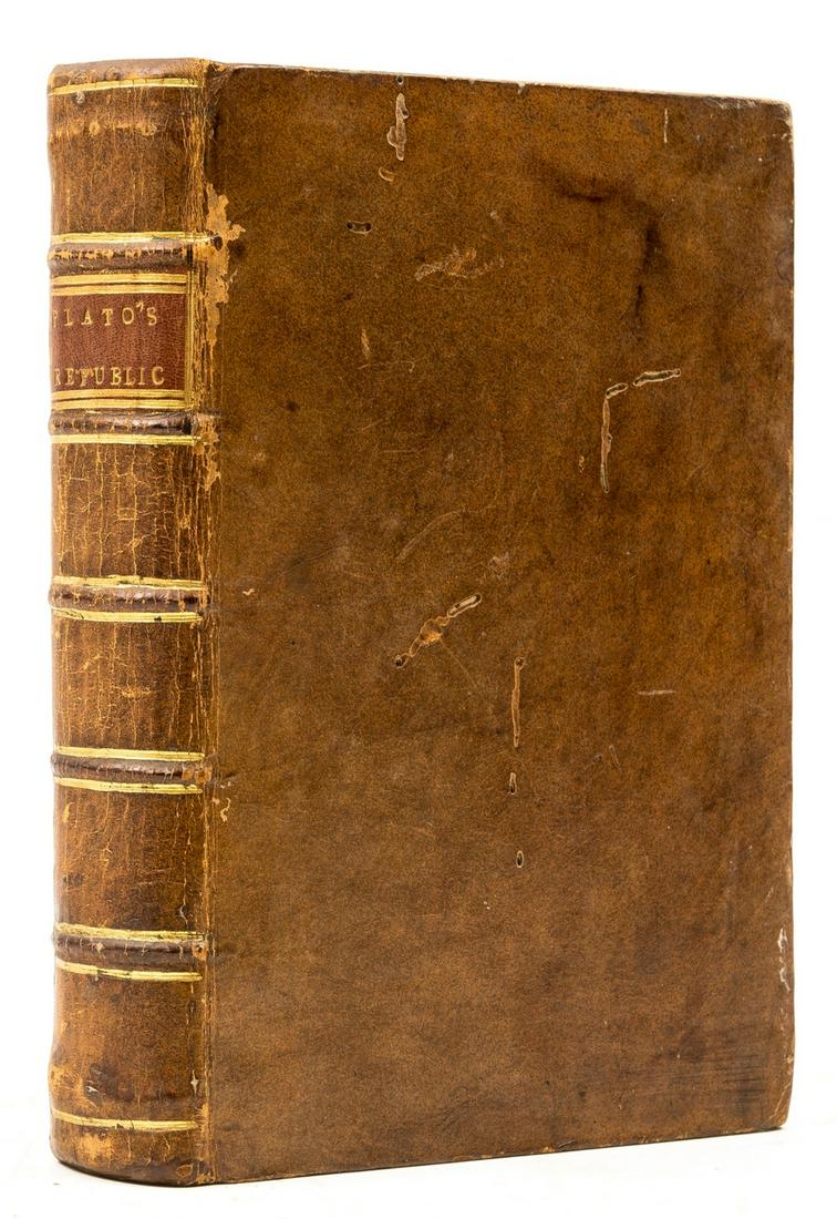 Foulis.- Spens (H.) The Republic of Plato. In Ten Books, Glasgow, Robert & Andrew Foulis, 1763. (1 of 1)