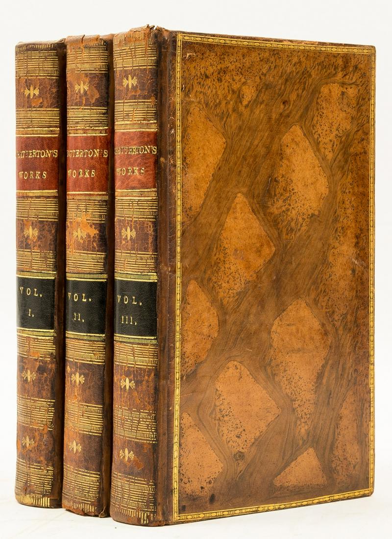 Chatterton (Thomas) The Works, 3 vol., first collected edition, 1803. (1 of 1)