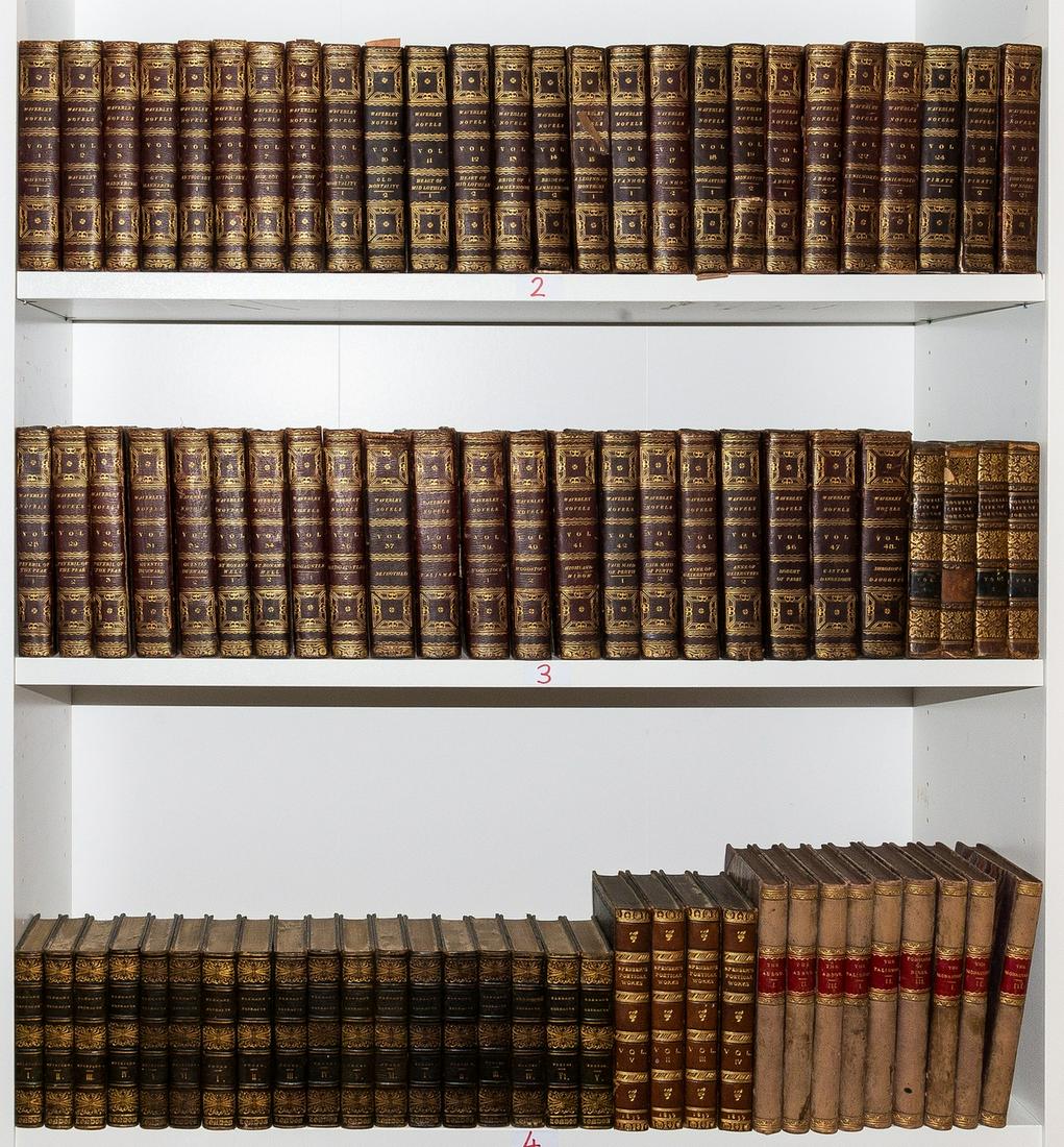 Binding.- Scott (Sir Walter) Waverley Novels, 47 vol., 1829; and c.140 others literature, mostly (1 of 2)