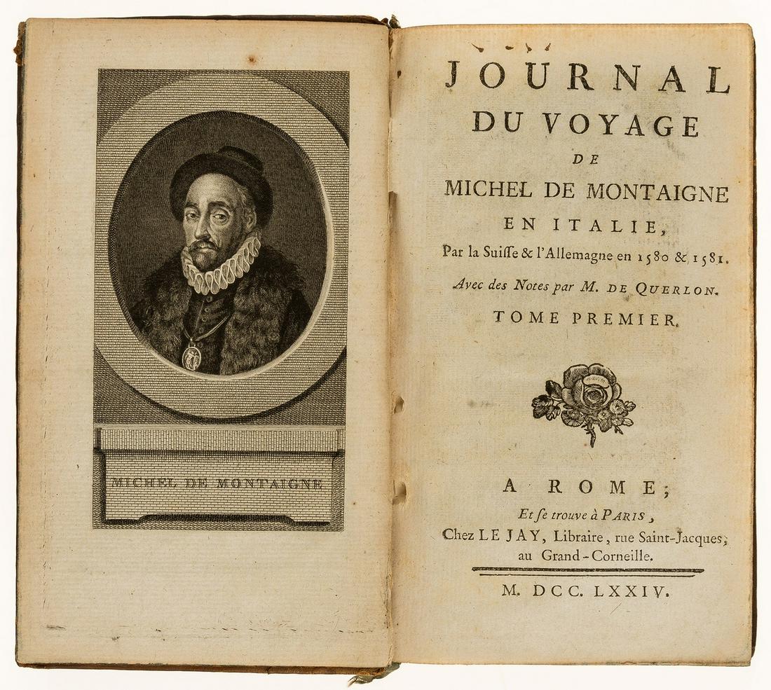 Montaigne (Michel de) Journal du voyage... en Italie, par la Suisse & l'Allemagne, en 1580 & 1581, 2 (1 of 1)
