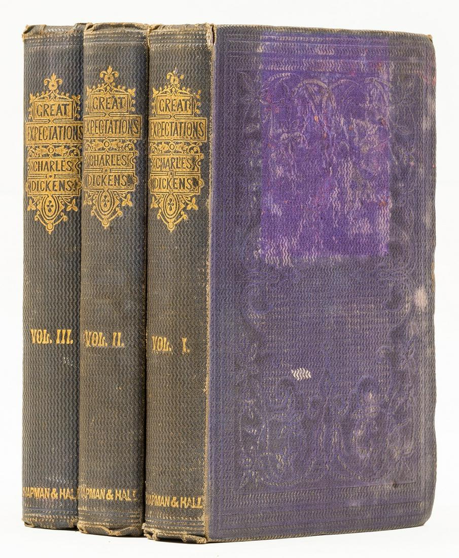 Dickens (Charles) Great Expectations, 3 vol., first edition, vol. 1-2 second issue, vol. 3 first (1 of 2)
