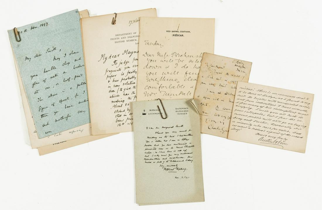 Kipling (Rudyard) 2 Autograph Letters signed to "Dear Gordon" & Herbert Maynard Smith, 1907 & 1918, (1 of 1)