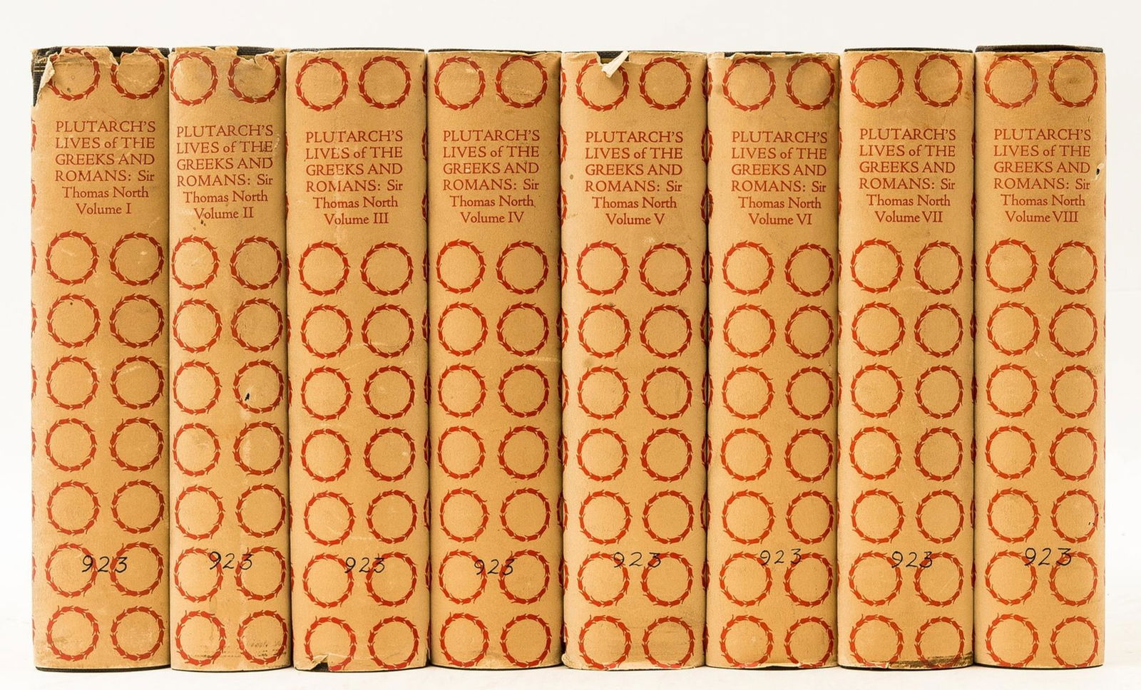 Shakespeare Head Press.- Plutarch. The Lives of the Nobel Grecians and Romanes, translated by Sir (1 of 1)