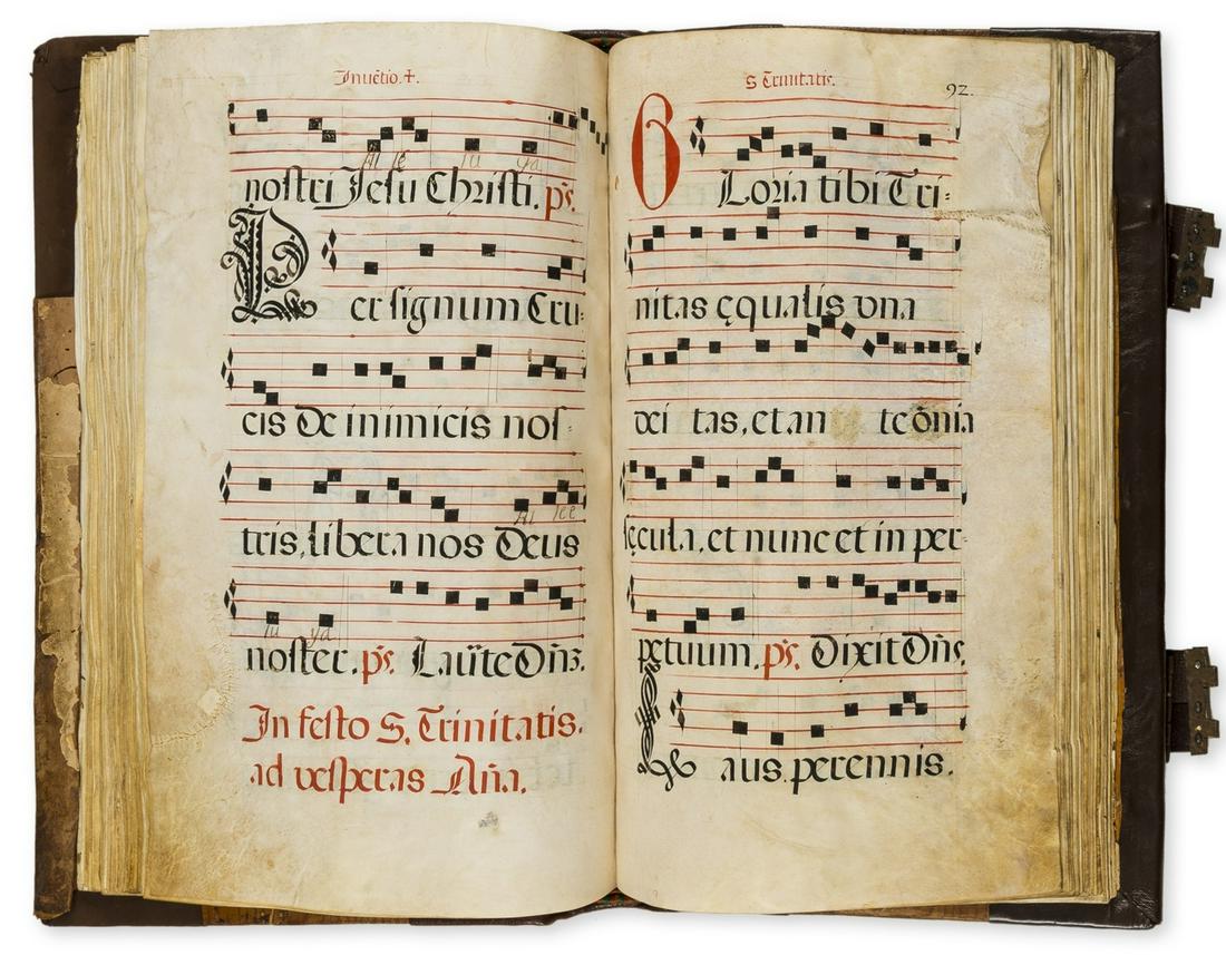 Illuminated manuscript.- Gradual, in Latin, decorated manuscript on vellum, Spain, [16th century]. (1 of 6)